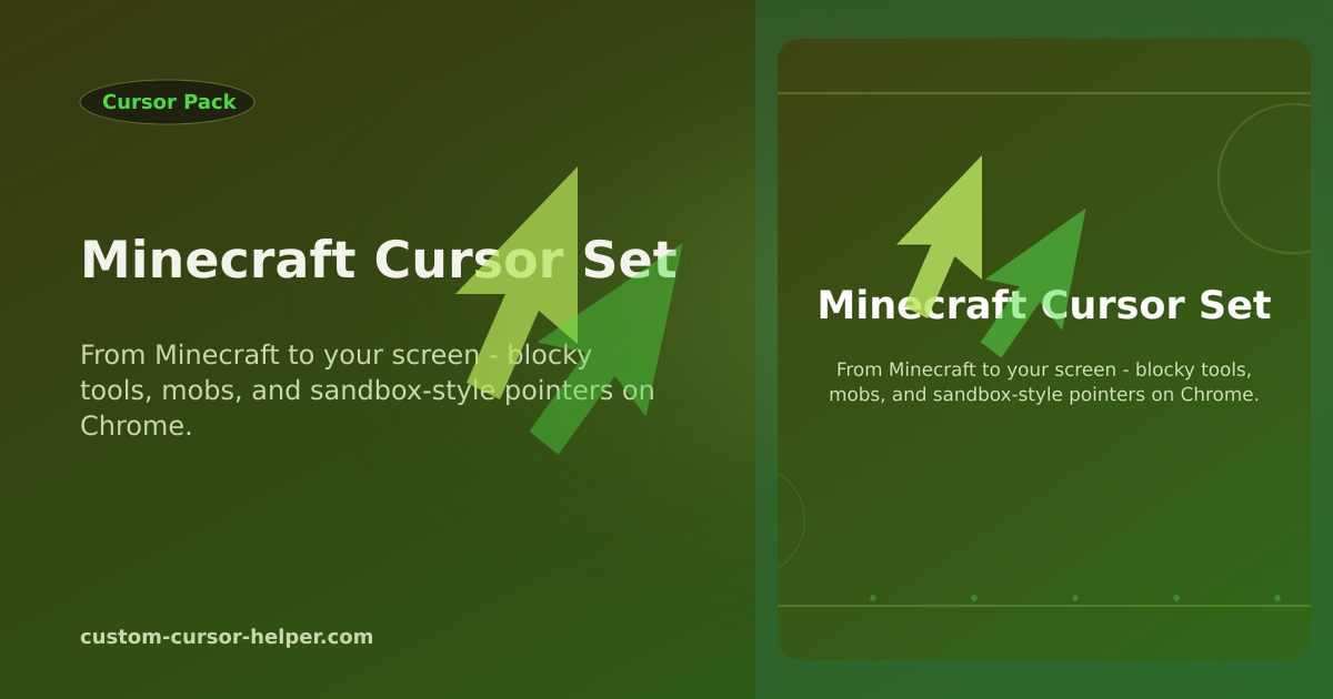 Minecraft Cursor Set - Custom Cursor Helper