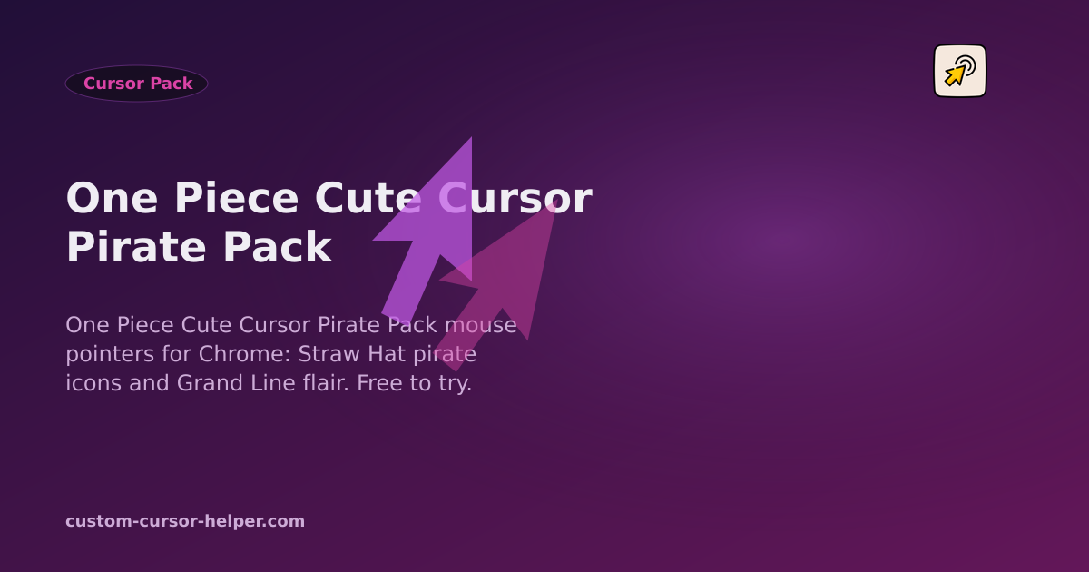 One Piece Cute Cursor Pirate Pack - Custom Cursor Helper