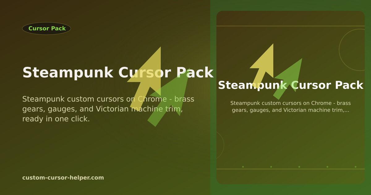 Steampunk Cursor Pack - Custom Cursor Helper