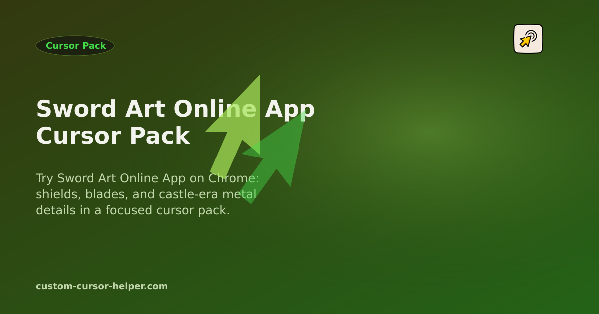 Sword Art Online App Cursor Pack - Custom Cursor Helper