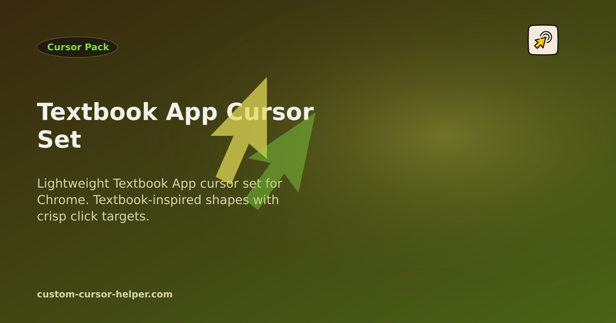 Textbook App Cursor Set - Custom Cursor Helper