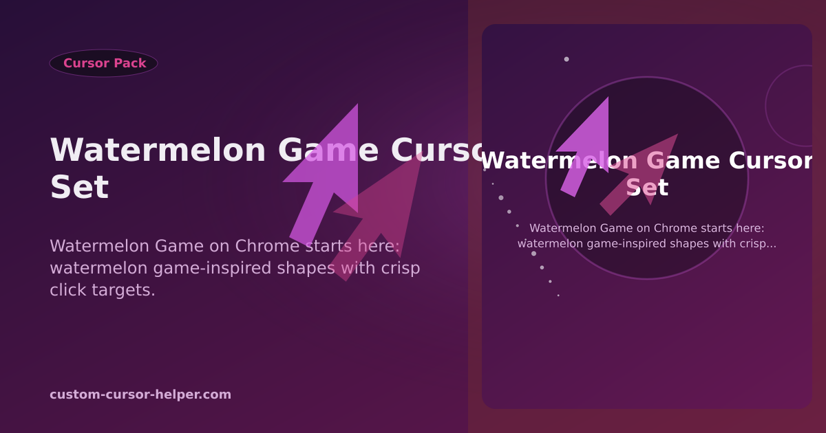 Watermelon Game Cursor Set - Custom Cursor Helper