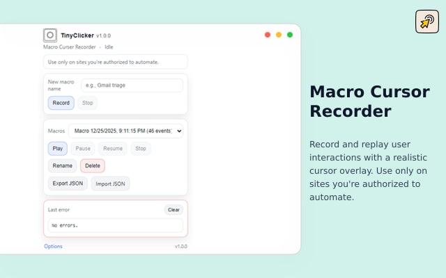 Macro Cursor Recorder