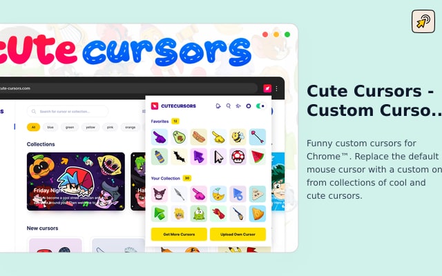 Cute Cursors - Benutzerdefinierter Cursor für Chrome™