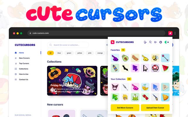 Cute Cursors - Benutzerdefinierter Cursor für Chrome™