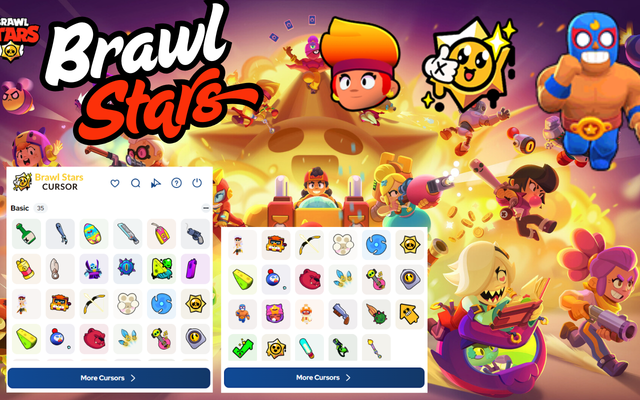 Курсор Brawl Stars - пользовательский игровой курсор для Chrome