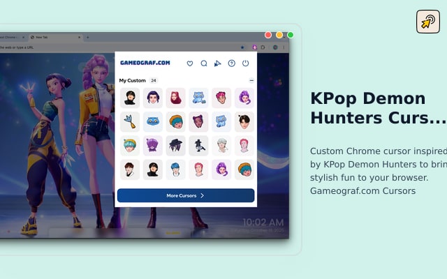KPop Demon Hunters Cursor - Custom Cursor for Chrome