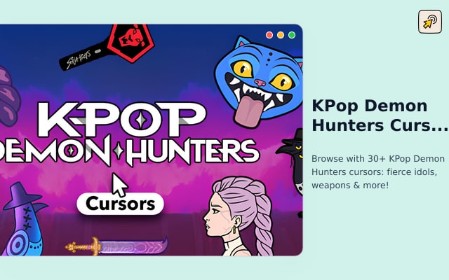 KPop Demon Hunters Cursor ★ Custom Cursor pour Chrome™