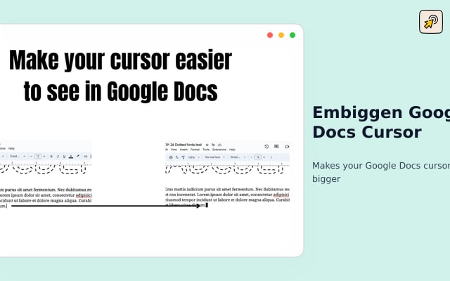 Embiggen Google Docs Cursor
