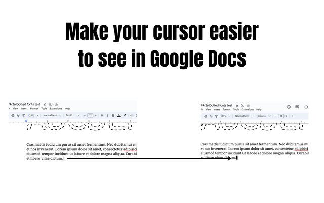 Embiggen Google Docs Cursor