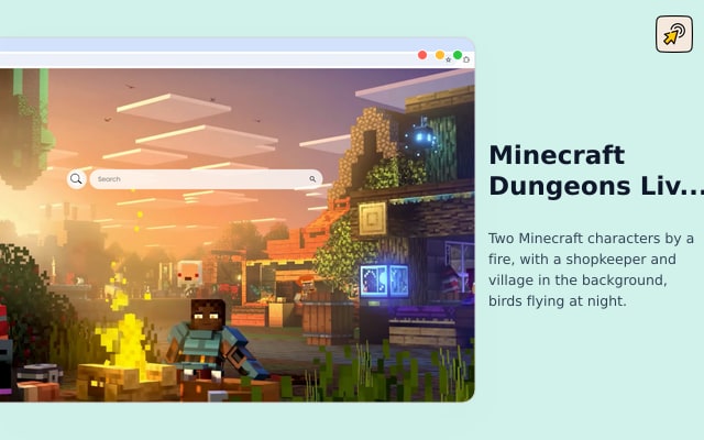 Живые обои Minecraft Dungeons
