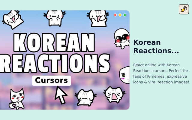 Курсор Korean Reactions Cursor - Курсор Meme Culture для Chrome