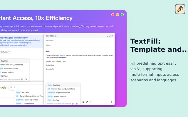 TextFill: Template and Snippet