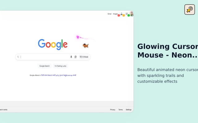 Glowing Cursor Mouse - Neon Magic Cursor - Pet Dog