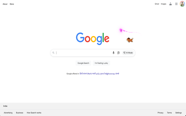 Ratón con cursor resplandeciente - Cursor mágico de neón - Perro mascota