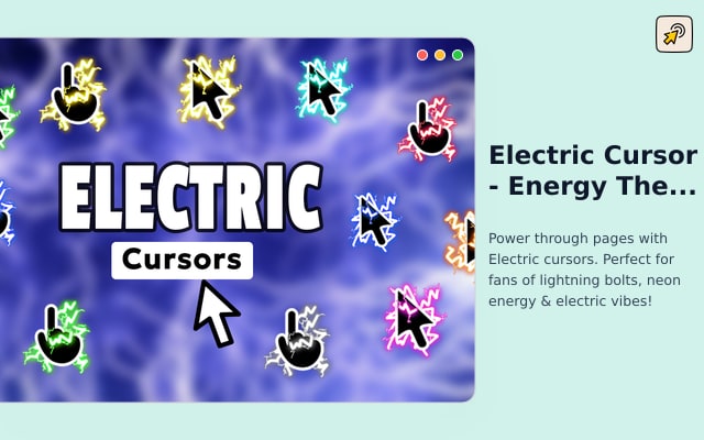 Curseur électrique - Curseur sur le thème de l'énergie pour Chrome