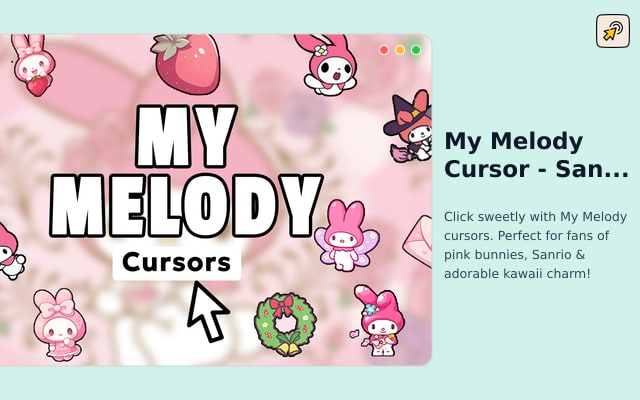My Melody Cursor - Sanrio Bunny Cursor für Chrome