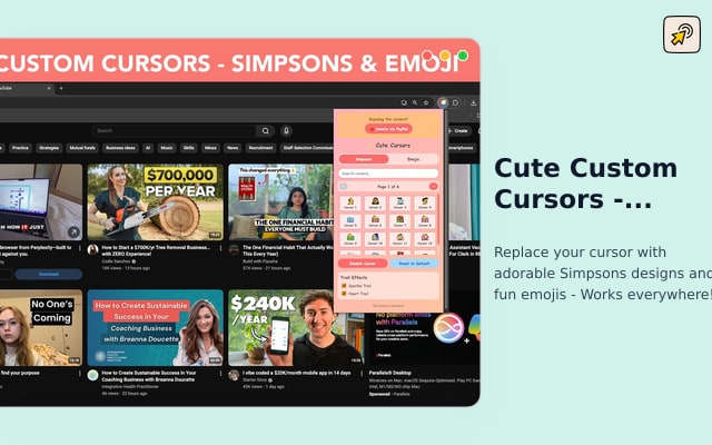 Cute Custom Cursors - Simpsons & Emoji