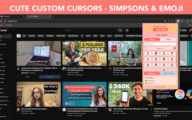 Cute Custom Cursors - Simpsons & Emoji