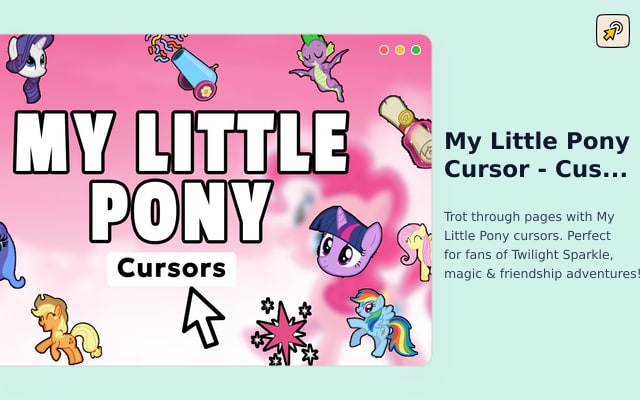 My Little Pony Cursor - مؤشر رسوم متحركة مخصص لمتصفح Chrome