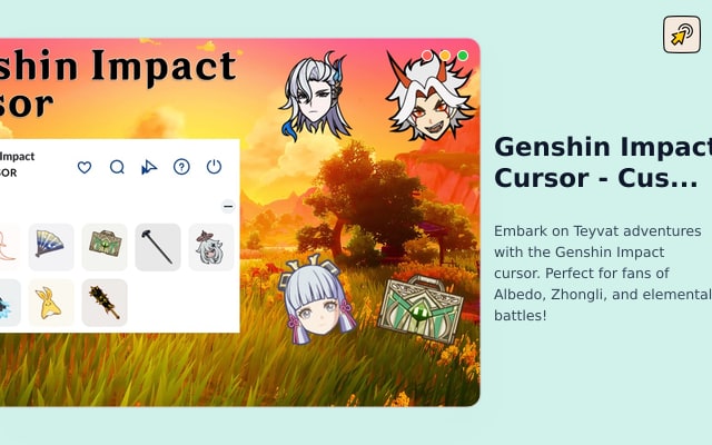 Genshin Impact Cursor - Custom Cartoon Cursor pour Chrome