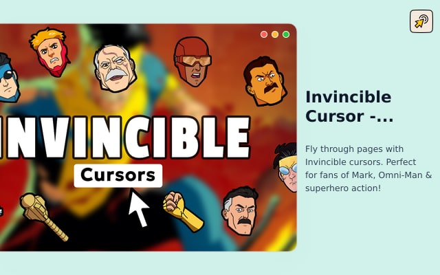 Invincible Cursor - Superhero Cursor for Chrome
