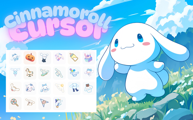 Cinnamoroll Cursor - Benutzerdefinierter Sanrio-Cursor für Chrome