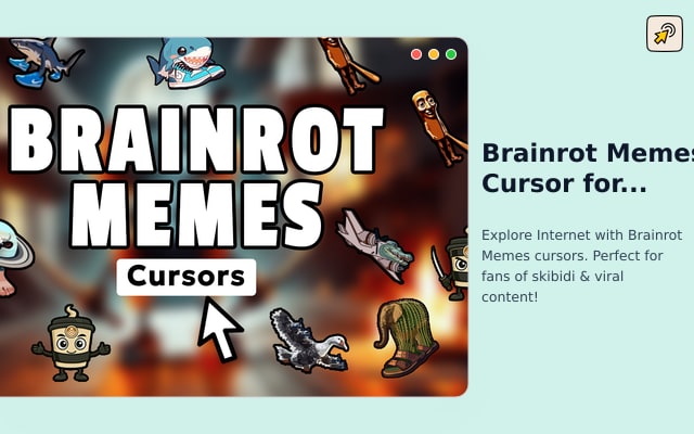 Brainrot Memes Cursor для Chrome
