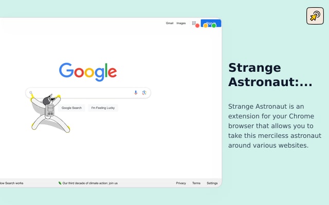 Strange Astronaut: Mouse Cursor Follower