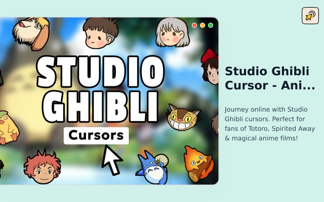 Cursor de Studio Ghibli - Cursor de película de anime para Chrome