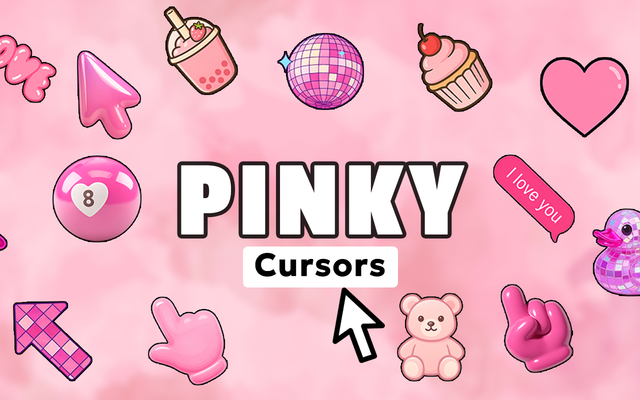 Pinky Cursor - Cute Aesthetic Cursor for Chrome