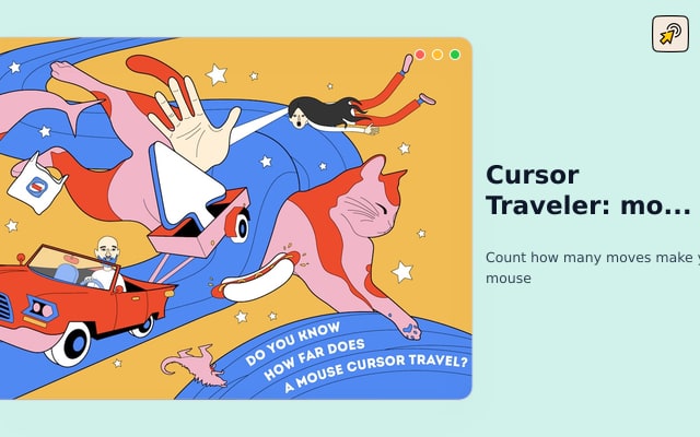 Cursor Traveler: счетчик перемещений мыши