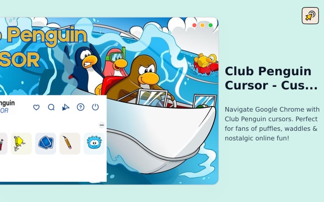 Cursor do Club Penguin - Cursor de jogo personalizado para Chrome