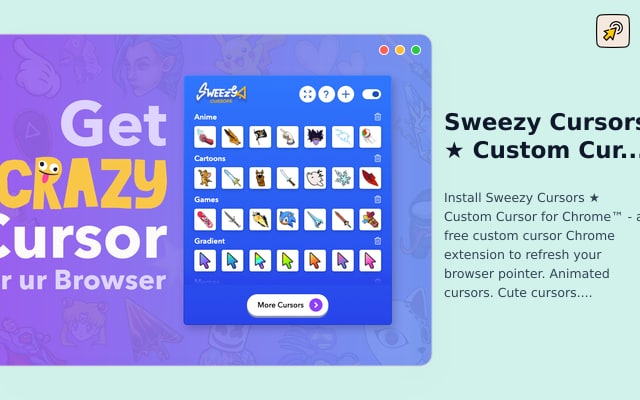 Sweezy Cursors ★ Benutzerdefinierter Cursor für Chrome™