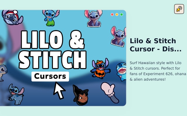 Lilo & Stitch Cursor - Disney Movie Cursor for Chrome