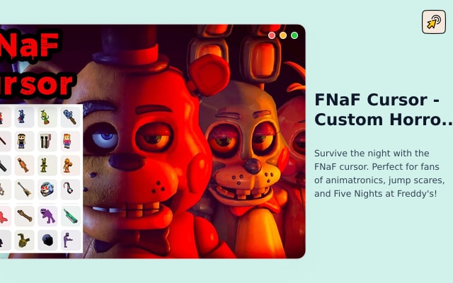 FNaF Cursor - пользовательский курсор ужасов для Chrome