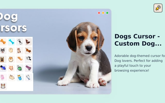 Cursor de cães - Cursor de cachorro personalizado para Chrome