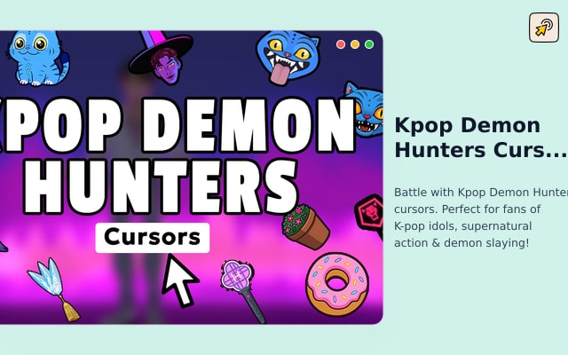 Kursor Pemburu Setan Kpop - Kursor Fantasi Musik untuk Chrome