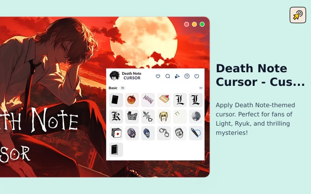 Kursor Death Note - Kursor Anime Khusus untuk Chrome