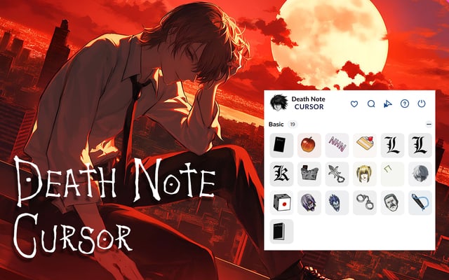Death Note Cursor - Benutzerdefinierter Anime-Cursor für Chrome