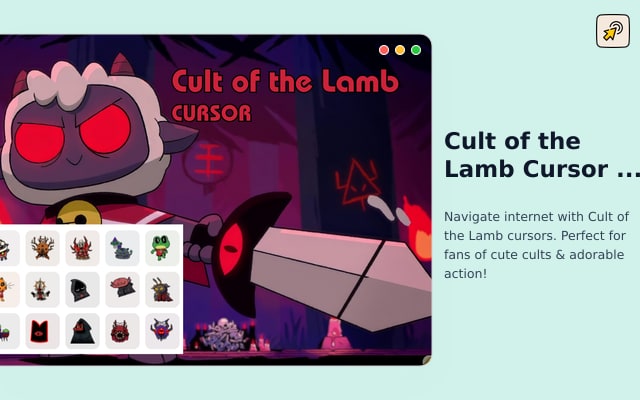 Cult of the Lamb Cursor - Game Cursor pour Chrome