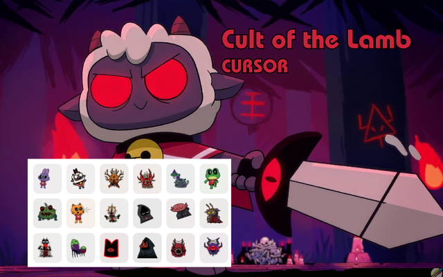 Cult of the Lamb Cursor - Game Cursor für Chrome