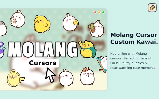 Molang Cursor - مؤشر Kawaii مخصص لمتصفح Chrome