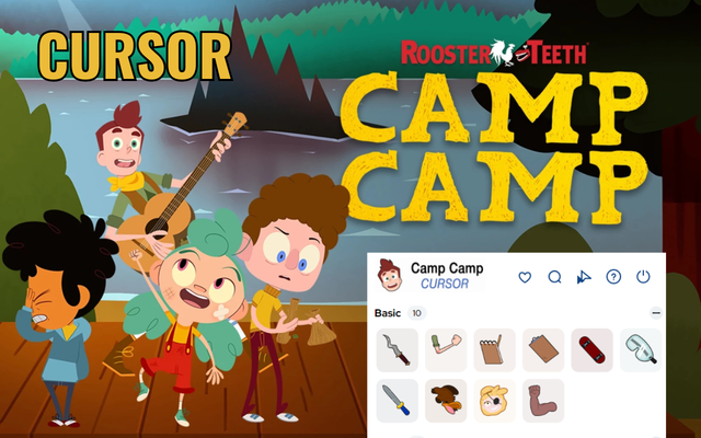 Camp Camp Cursor - مؤشر كارتون كوميدي مخصص لمتصفح Chrome