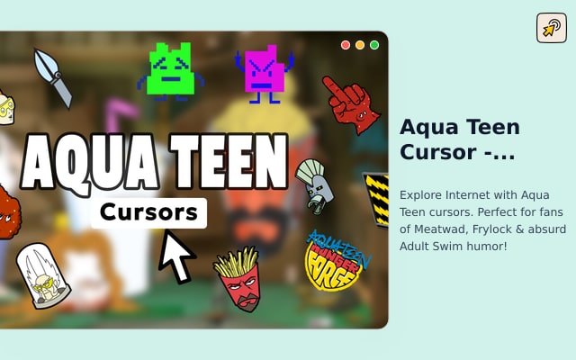 Aqua Teen Cursor - Cartoon Cursor para Chrome
