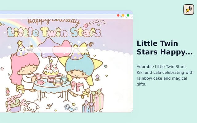 Little Twin Stars Happy Birthday Live Wallpaper