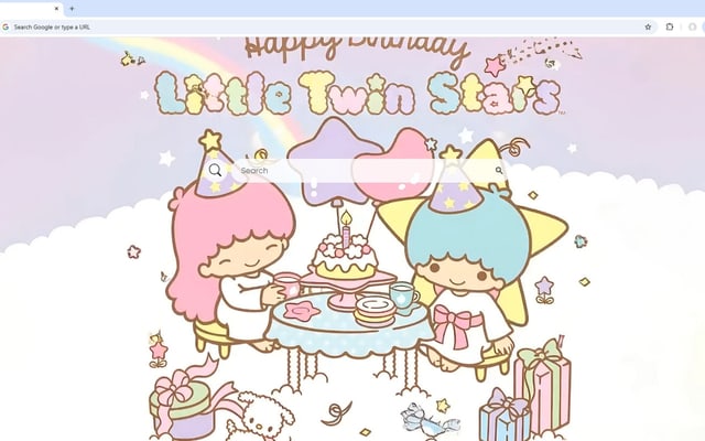 Little Twin Stars Happy Birthday Live Wallpaper