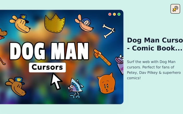 Dog Man Cursor - Comic Book Cursor