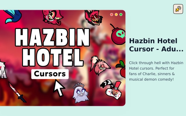 Hazbin Hotel Cursor - 适用于 Chrome 的成人卡通光标