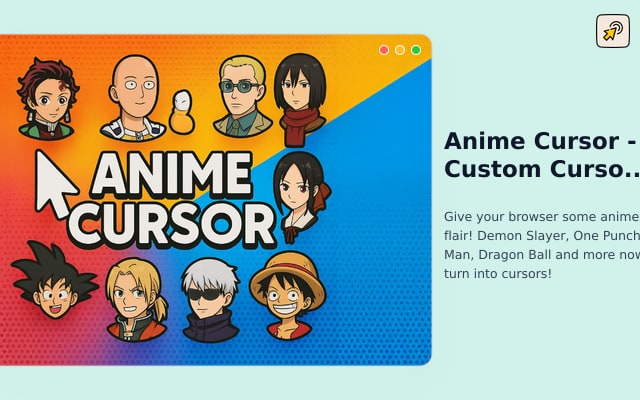 Anime Cursor - Benutzerdefinierter Cursor für Chrome™ - All-in-One-Anime-Cursor Geben Sie Ihrem Bruder...